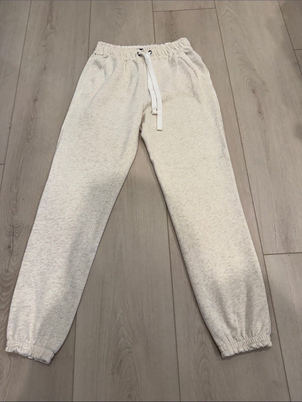 Abercrombie & Fitch Cream Drawstring Joggers